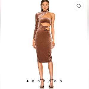 MICHAEL COSTELLO × REVOLVE Bleeker Midi Dress in Nude Size M
